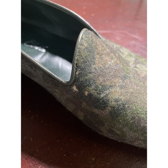 Phineas Cole Green Camouflage Wool Albert Slippers Loafers Shoes US 10.5 main image 8